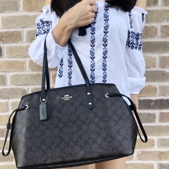 Gaby’sBags👜💕- Coach Large purse Brown Black - Picture 6 of 8